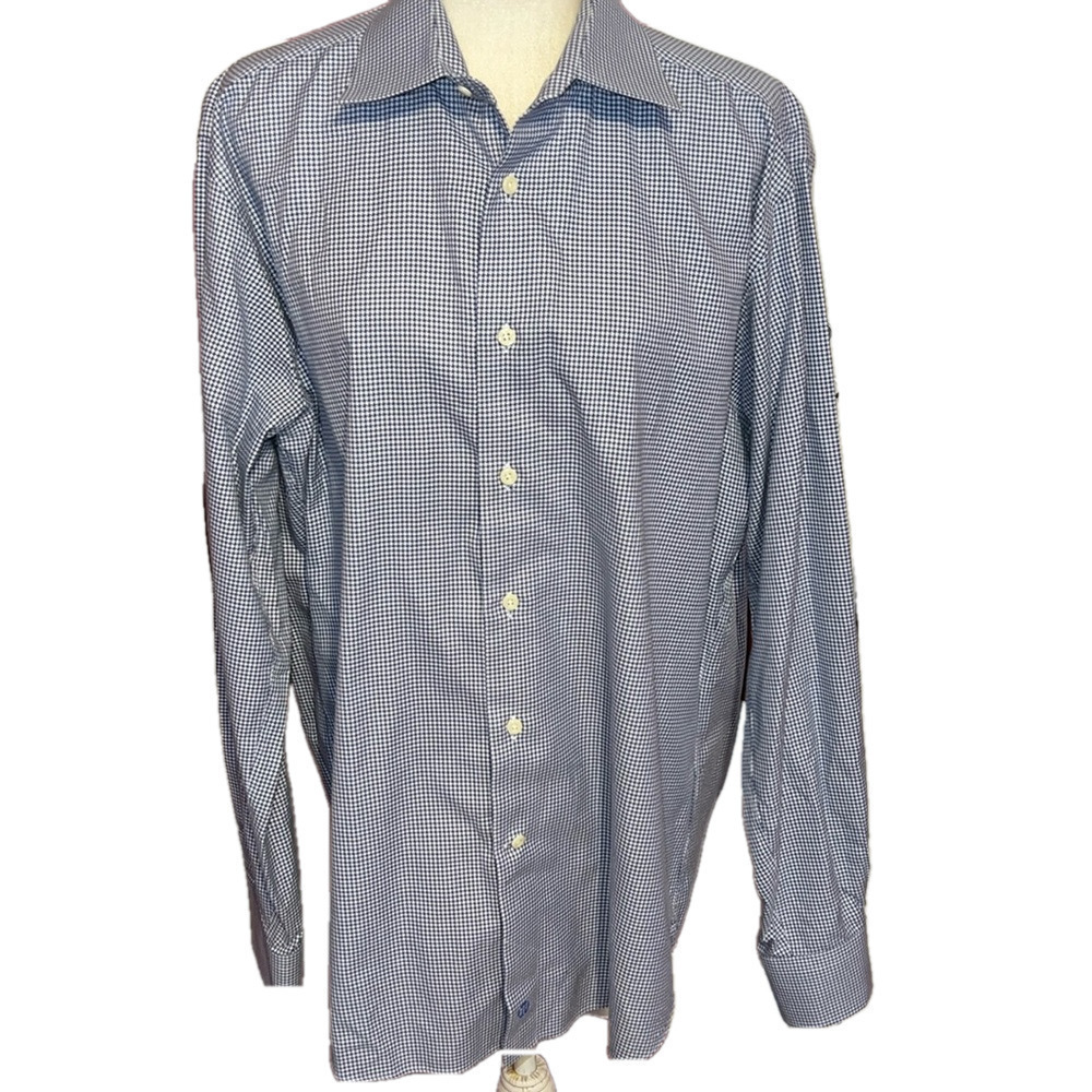 David Donahue Cotton Dress Shirt long Sleeve 171/2